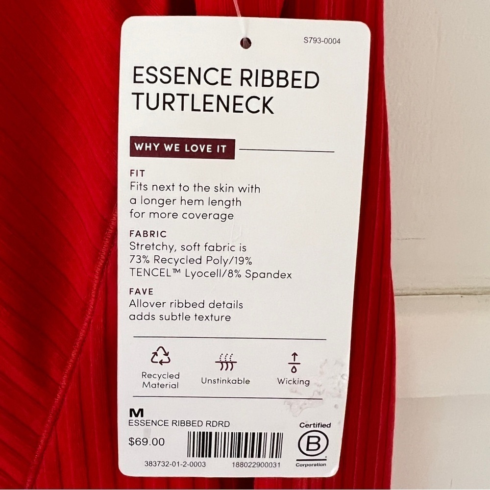 Athleta Red Essence Ribbed Turtleneck - Picture 12 of 14